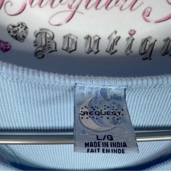 Request tank top high heels lingerie doll Chic Light Blue Graphic Tank Top y2k - Picture 6 of 8